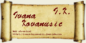 Ivana Kovanušić vizit kartica